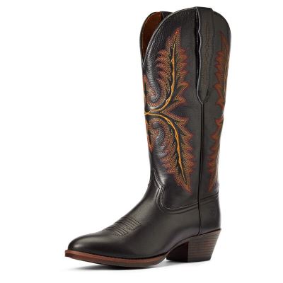 Ariat Heritage Elastic Calf Siyah Western Csizma Bayan (38163-889)